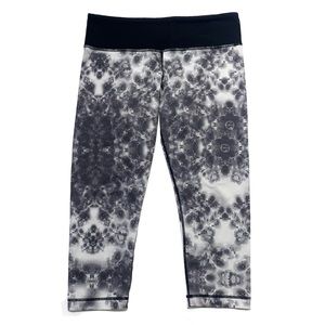 Lululemon Athletica Leggings Cropped Black Acid Dye Womens 8